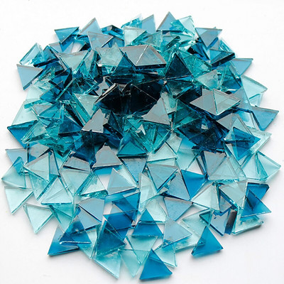 50 g läbipaistvast klaasist mosaiikplaadid kolmnurksed peitsitud mosaiikplaadid. DIY mosaiigi valmistamise kivid käsitööks hobikunstiks koduseina kaunistamiseks