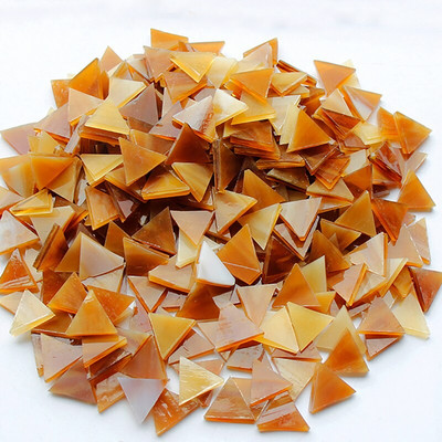 50 g läbipaistvast klaasist mosaiikplaadid kolmnurksed peitsitud mosaiikplaadid. DIY mosaiigi valmistamise kivid käsitööks hobikunstiks koduseina kaunistamiseks