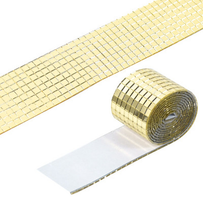 4 * 100 cm auto-adeziv mini oglindă pătrată din sticlă din mozaic autocolante pentru baie bricolaj artizanat lucrat manual decorarea casei