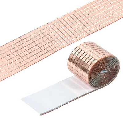 4 * 100 cm auto-adeziv mini oglindă pătrată din sticlă din mozaic autocolante pentru baie bricolaj artizanat lucrat manual decorarea casei