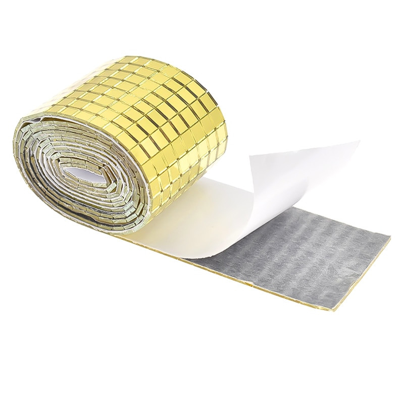 4 * 100 cm auto-adeziv mini oglindă pătrată din sticlă din mozaic autocolante pentru baie bricolaj artizanat lucrat manual decorarea casei