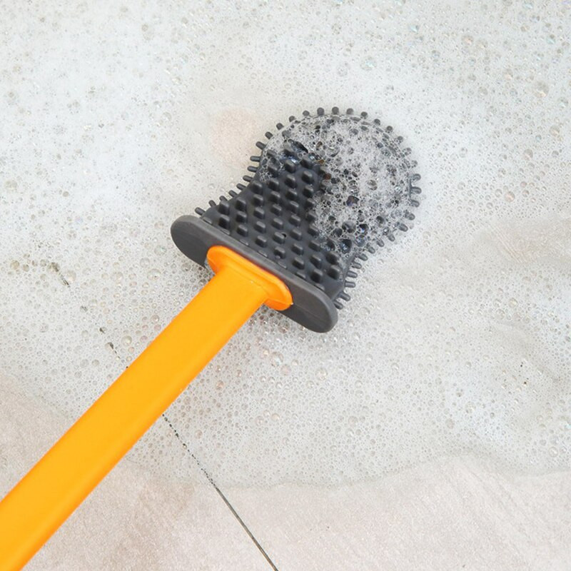 Pika varrega silikoonist lame WC-hari koos kestakujulise hoidikuga surnud nurga puhastamine augustamata vannitoatarvikud komplektid tööriistad