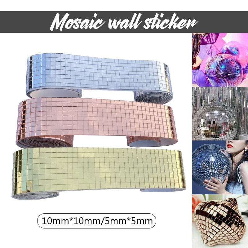 1 ρολό Αυτοκόλλητο Mini Square 5/10mm Ακρυλικό Μωσαϊκό Πλακάκια Καθρέφτη για Diy Μπάνιο Αυτοκόλλητο Τοίχου Χειροποίητα Χειροτεχνήματα Διακόσμηση Μπαρ σπιτιού