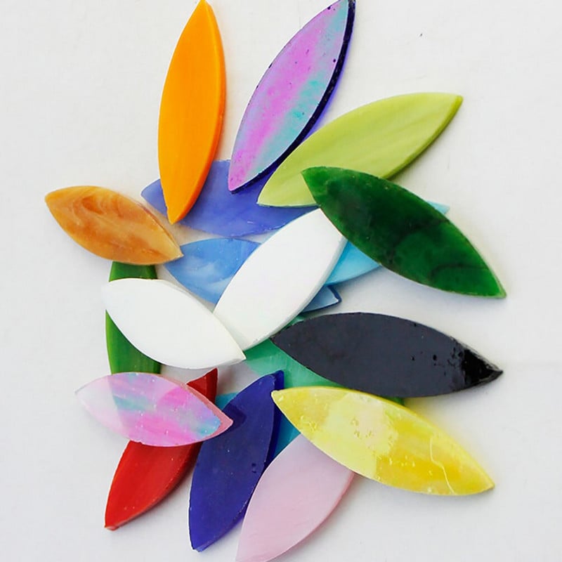 Lapų formos mozaikinės plytelės Vitražo mozaika „pasidaryk pats“ rankų darbo padėkliukas mozaikinis galvosūkis meno kūrimui sienų dekoravimo reikmenys