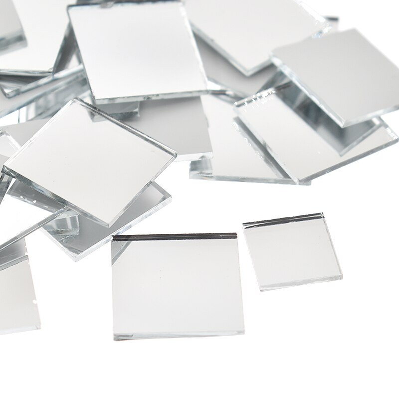 Litši Life 100 tükki väike ruudukujuline klaaspeegel mosaiikplaadid lahtiselt meisterdamiseks käsitöötarbed kodukaunistusmaterjalid