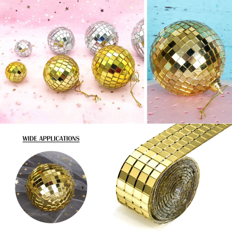 Πλέγμα 5x5mm 30cm Αυτοκόλλητο Τετράγωνο Γυαλί Ψηφιδωτό Πλακάκια Χρυσό Σιβερ Καθρέφτες Μωσαϊκά Φύλλα για DIY Χειροτεχνία Αυτοκόλλητο τοίχου