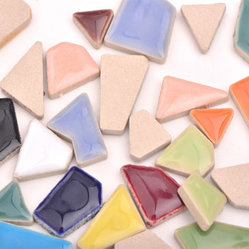 JUNAO 20 τμχ Mix Color Glass Mosaic Tiles Stones Round Cabochons Beads DIY Mosaic Making for Puzzle Arts Χειροτεχνία διακόσμησης σπιτιού