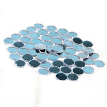 50g Кръгли стъклени огледални мозаечни плочки Многоцветна мозаечна част Направи си сам камъни за правене на мозайка за занаятчийски хоби изкуства Декорация на стени в дома