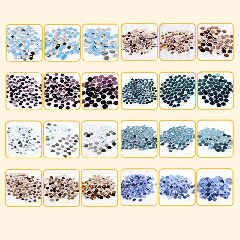 Mozaic rotund din oglindă de sticlă de 50 g Piesă de mozaic multicoloră Pietre de fabricare a mozaicului pentru artizanat Hobby Artă Decorarea peretelui de acasă