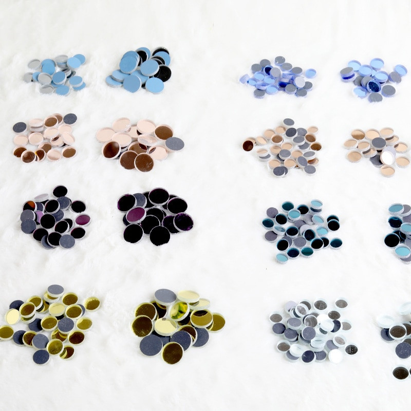 Mozaic rotund din oglindă de sticlă de 50 g Piesă de mozaic multicoloră Pietre de fabricare a mozaicului pentru artizanat Hobby Artă Decorarea peretelui de acasă