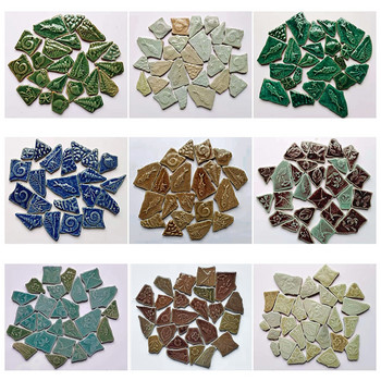 160g Изработване на неправилна мозайка Творчески керамични мозаечни плочки Направи си сам Хоби Стенни занаяти Декорация на порцеланови плочки