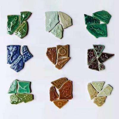 160 g Netaisyklingos mozaikos kūrimas Kūrybiškos keraminės mozaikos plytelės „pasidaryk pats“ hobis, sienų amatai, dekoravimo porcelianinės plytelės