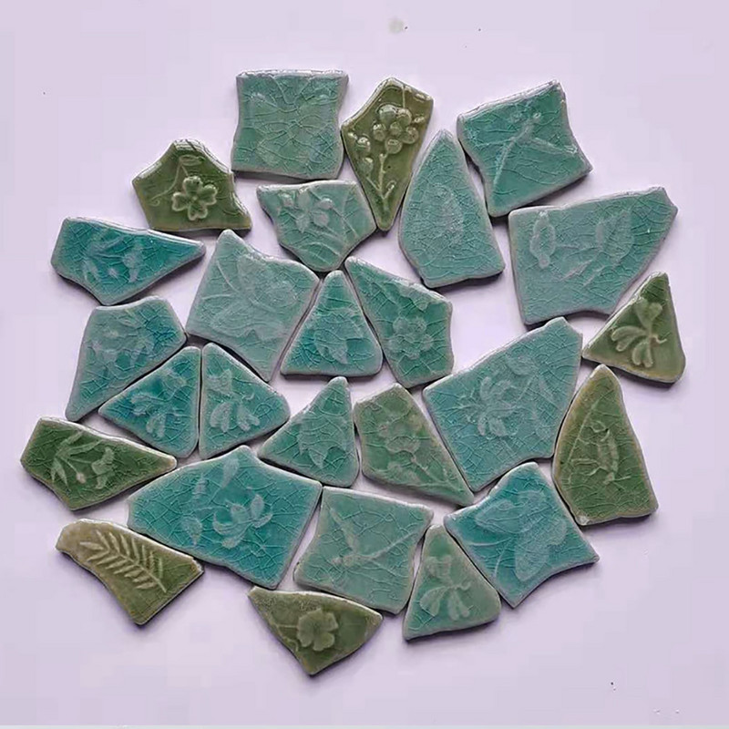 160g Neregulāras mozaīkas veidošana Radošas keramikas mozaīkas flīzes DIY Hobijs Sienas Amatniecība Apdares porcelāna flīžu gabali