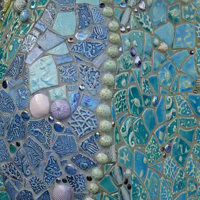 160g Neregulāras mozaīkas veidošana Radošas keramikas mozaīkas flīzes DIY Hobijs Sienas Amatniecība Apdares porcelāna flīžu gabali