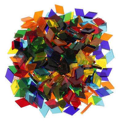 50 g/sac mozaic de sticlă, culori mixte roz, pentru bricolaj, mozaic, puzzle pentru copii, meșteșuguri, piatră transparentă