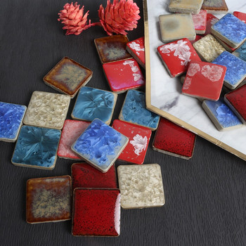 150g Τετράγωνα Κεραμικά Πλακάκια για DIY Crafts Art Supplies Ψηφιδωτά Πλακάκια Χειροποίητα Διακοσμητικά Υλικά Μωσαϊκό Τεμάχια