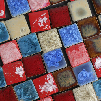 150g Τετράγωνα Κεραμικά Πλακάκια για DIY Crafts Art Supplies Ψηφιδωτά Πλακάκια Χειροποίητα Διακοσμητικά Υλικά Μωσαϊκό Τεμάχια