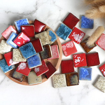150g квадратни керамични плочки за Направи си сам занаяти Художествени принадлежности Мозаечни плочки Ръчно изработени декоративни материали Парчета от мозайка
