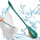 Βούρτσες τουαλέτας σιλικόνης με θήκη επιτοίχιας μακράς λαβής Βούρτσα καθαρισμού τουαλέτας που ανοίγει και κλείνει αξεσουάρ μπάνιου