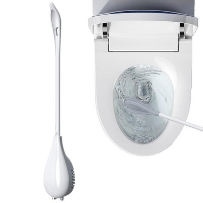 Βούρτσες τουαλέτας σιλικόνης με θήκη επιτοίχιας μακράς λαβής Βούρτσα καθαρισμού τουαλέτας που ανοίγει και κλείνει αξεσουάρ μπάνιου