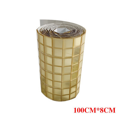 Samoljepljive naljepnice s mozaičnim pločicama s pravougaonim staklenim mini kvadratnim ogledalom za uređenje doma u kupaonici DIY ručno rađeni pribor za rukotvorine