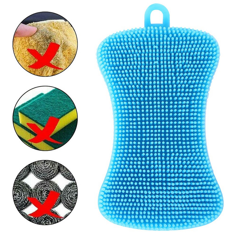 5 τμχ Σφουγγάρι πλυσίματος πιάτων από σιλικόνη κουζίνας Βούρτσες καθαρισμού Μαξιλαράκι καθαρισμού Εργαλεία καθαρισμού βούρτσας χωρίς μούχλα