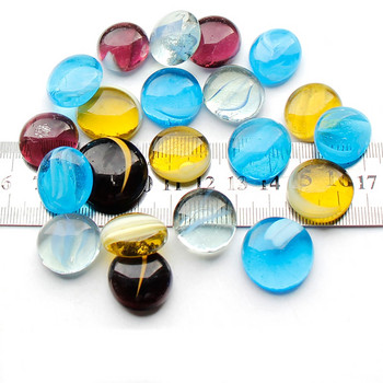 100g Mix Color Glass Ψηφιδωτό Πλακάκια Πέτρες Στρογγυλά Cabochons Χάντρες DIY Μωσαϊκό Κατασκευή για τέχνες παζλ Χειροτεχνίες διακόσμησης σπιτιού