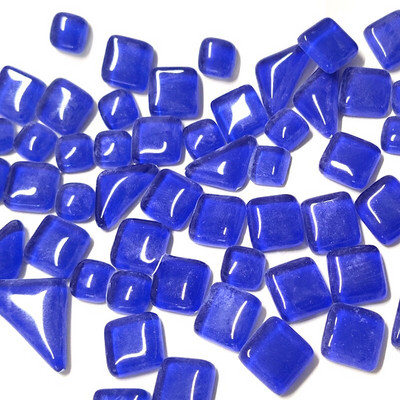 Placi de mozaic de sticlă cu sclipici de culori asortate de 100 g pentru bricolaj Artizanat, albastru, verde, bulkhobby