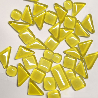 Placi de mozaic de sticlă cu sclipici de culori asortate de 100 g pentru bricolaj Artizanat, albastru, verde, bulkhobby