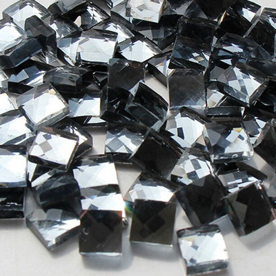 50 tk ruudukujuline kristallklaasist peegellõigatud pind mosaiikkivid DIY käsitsi valmistatud loomingulised dekoratsioonitarvikud kleebised