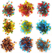 50 ΤΕΜ. Διαφανές τετράγωνο γυαλί πολύχρωμες πέτρες μωσαϊκού DIY Χειροποίητα παιδικά δημιουργικά αξεσουάρ διακόσμησης τοίχου Αυτοκόλλητα