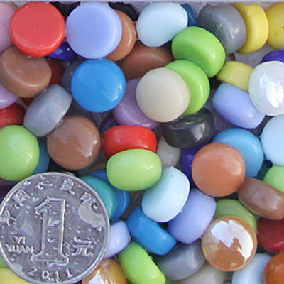100g Στρογγυλό Γυαλί Μωσαϊκό Πλακάκια Πολύχρωμα Μωσαϊκό Πλακάκια Τεμάχια DIY Μωσαϊκό Κατασκευή Πέτρων για Χόμπι Τέχνες Χειροτεχνία τοίχου Διακόσμηση