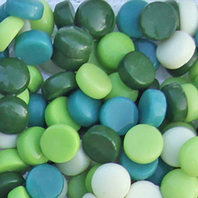 100g Στρογγυλό Γυαλί Μωσαϊκό Πλακάκια Πολύχρωμα Μωσαϊκό Πλακάκια Τεμάχια DIY Μωσαϊκό Κατασκευή Πέτρων για Χόμπι Τέχνες Χειροτεχνία τοίχου Διακόσμηση