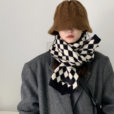 Eșarfă de iarnă de damă în culori irizate