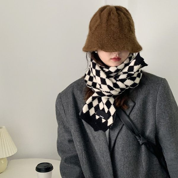 Eșarfă de iarnă de damă în culori irizate