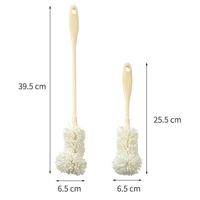 Perie de curățare pentru suzetă, 2 buc., cu cap moale, de mână, nano burete, perie pentru biberoane.