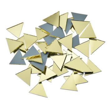 50 БР./опаковка Мини стъклени огледални мозаечни плочки с триъгълна форма Консумативи за Направи си сам Материали за декорация на дома