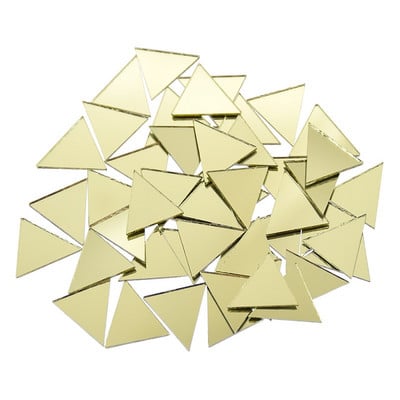 50 БР./опаковка Мини стъклени огледални мозаечни плочки с триъгълна форма Консумативи за Направи си сам Материали за декорация на дома