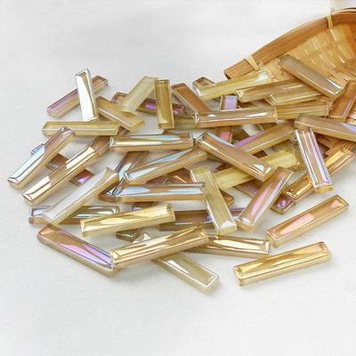 100g Μικτού χρώματος Τετράγωνη λωρίδα βιτρό Καθαρό γυαλί Μωσαϊκό Τεμάχια DIY Μωσαϊκά Πλακάκια Χόμπι Τέχνη Χειροτεχνία Υλικό