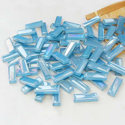 100g Μικτού χρώματος Τετράγωνη λωρίδα βιτρό Καθαρό γυαλί Μωσαϊκό Τεμάχια DIY Μωσαϊκά Πλακάκια Χόμπι Τέχνη Χειροτεχνία Υλικό