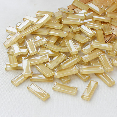 100g Μικτού χρώματος Τετράγωνη λωρίδα βιτρό Καθαρό γυαλί Μωσαϊκό Τεμάχια DIY Μωσαϊκά Πλακάκια Χόμπι Τέχνη Χειροτεχνία Υλικό