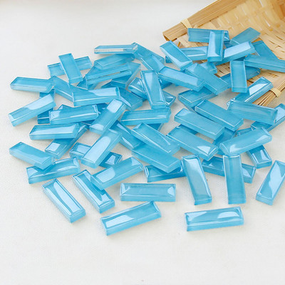 100g Μικτού χρώματος Τετράγωνη λωρίδα βιτρό Καθαρό γυαλί Μωσαϊκό Τεμάχια DIY Μωσαϊκά Πλακάκια Χόμπι Τέχνη Χειροτεχνία Υλικό