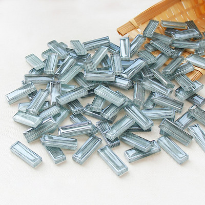 100g Μικτού χρώματος Τετράγωνη λωρίδα βιτρό Καθαρό γυαλί Μωσαϊκό Τεμάχια DIY Μωσαϊκά Πλακάκια Χόμπι Τέχνη Χειροτεχνία Υλικό