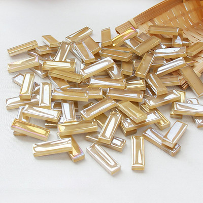 100g Μικτού χρώματος Τετράγωνη λωρίδα βιτρό Καθαρό γυαλί Μωσαϊκό Τεμάχια DIY Μωσαϊκά Πλακάκια Χόμπι Τέχνη Χειροτεχνία Υλικό