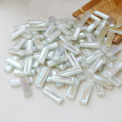 100g Μικτού χρώματος Τετράγωνη λωρίδα βιτρό Καθαρό γυαλί Μωσαϊκό Τεμάχια DIY Μωσαϊκά Πλακάκια Χόμπι Τέχνη Χειροτεχνία Υλικό