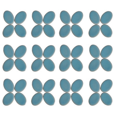 60τμχ Οβάλ κεραμικά μωσαϊκά πλακάκια Πολύχρωμα μωσαϊκό κομμάτια Μωσαϊκό DIY Κατασκευή πέτρες για Χόμπι Τέχνες Χειροτεχνία τοίχου Διακόσμηση