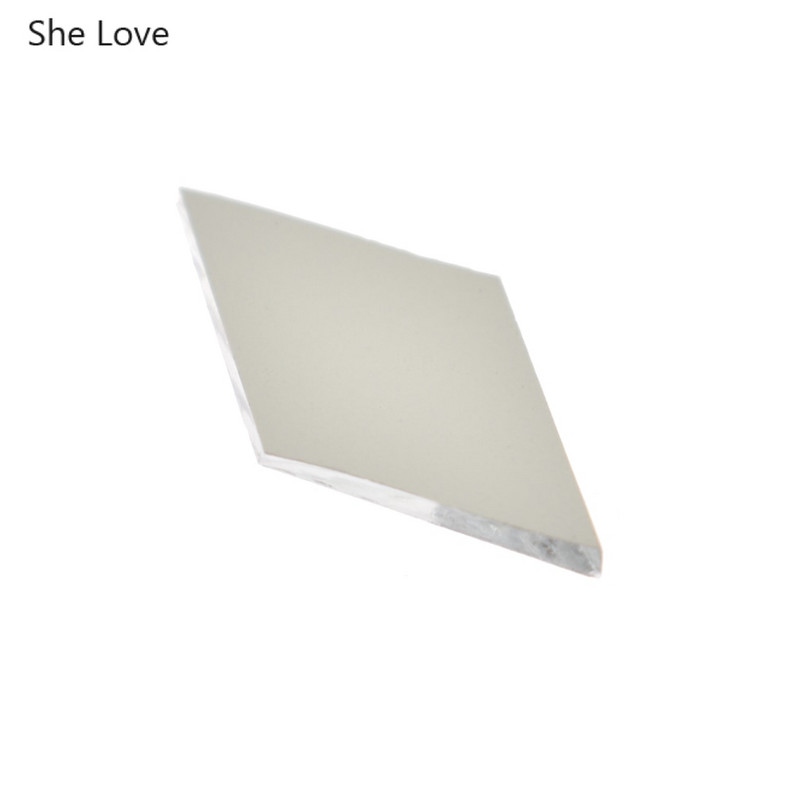 Chzimade 100Pcs/lot 10x20mm Diamond Shape Glass Mirror Mosaic Tiles For Home Decorating Crafts Diy Αξεσουάρ τοίχου μπάνιου