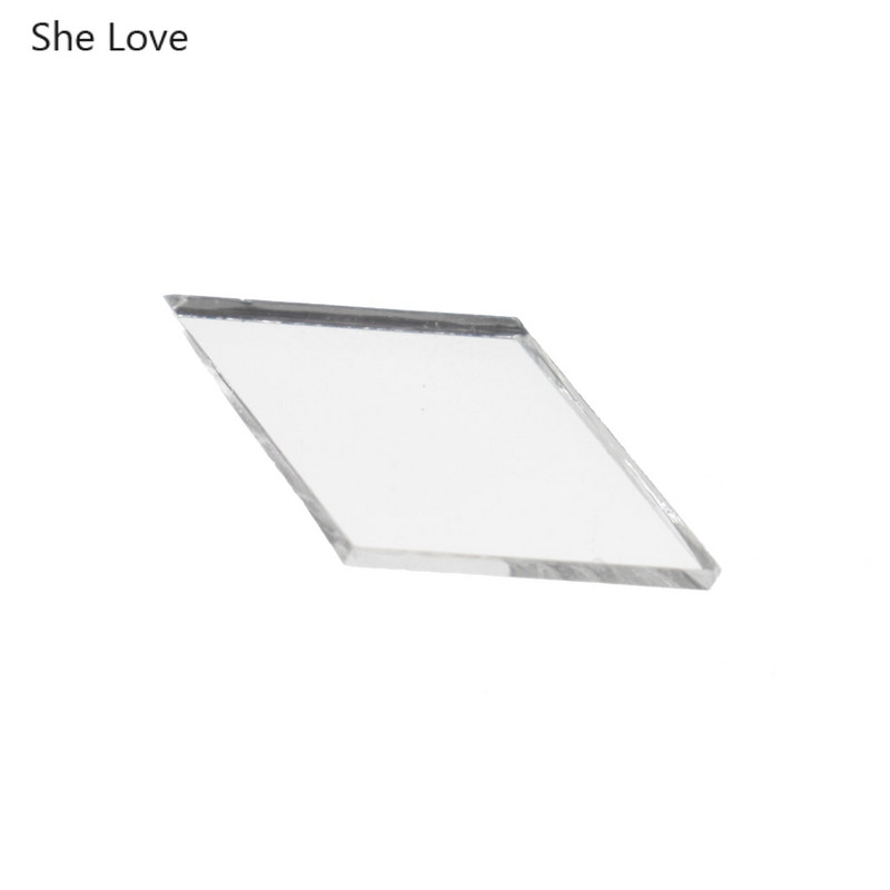 Chzimade 100Pcs/lot 10x20mm Diamond Shape Glass Mirror Mosaic Tiles For Home Decorating Crafts Diy Αξεσουάρ τοίχου μπάνιου