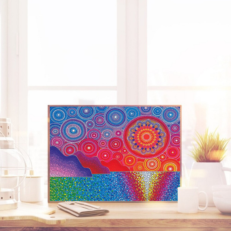 „Pasidaryk pats“ 5D mozaikos, visos formos grąžtas specialios formos deimantinis kraštovaizdžio dervos dažymo rinkinys Kalnų krištolinio piešimo namuose, amatų, miegamojo dekoras