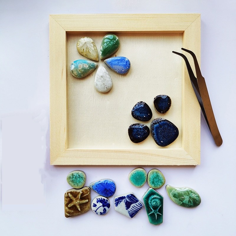 50 g keraminės mozaikinės plytelės kelių spalvų netaisyklingi akmenys rankų darbo „pasidaryk pats“ meno mozaikos kūrimas amatams Kūrybinis hobis namų sienų dekoras